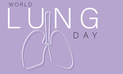 World Lung day. background, banner, card, poster, template. Vector illustration.