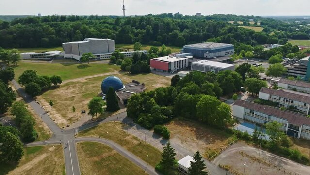 Aerial view of Planetarium Wolfsburg , Germany