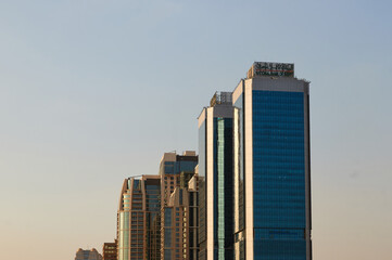 Egypt, Cairo - View of Modern Skyscrapers and Buildings, Sunset View.