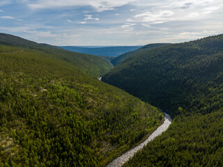 Fototapeta premium River canyon in Norway in summer day