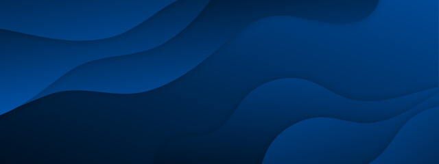 Blue color geomerict pattern on banner with shadow. Abstract color geometric background with copy space.