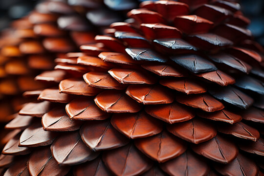 Texture of a pinecone's scales, macro, image should convey resilience Wallpaper Generative AI