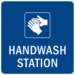 Obraz premium Hand washing sign and labels hand wash station