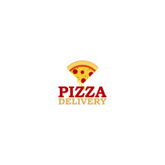 Pizza delivery template icon isolated on white background