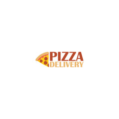Pizza delivery template icon isolated on white background