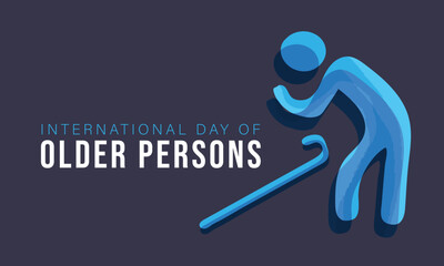 international day of older persons. background, banner, card, poster, template. Vector illustration.