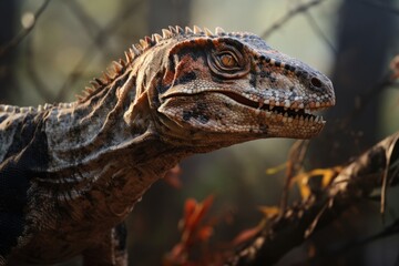 Close-Up of Futalognkosaurus, Natural light, Generative AI