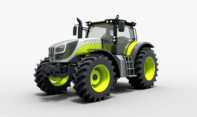 Tractor on White Background. Created using generative AI tools