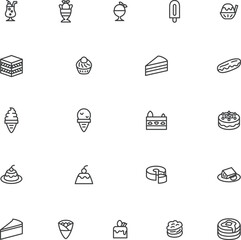 ミニミニ飲食線画アイコンセット01