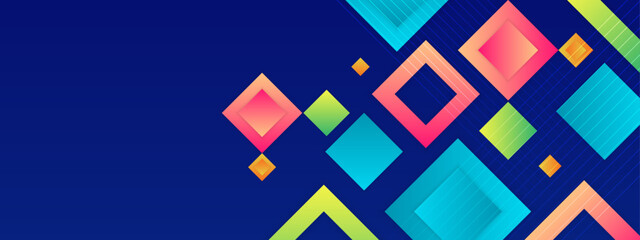 vector flat design abstract background with colorful shapes