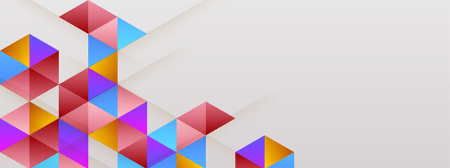 vector geometric elements landing page template