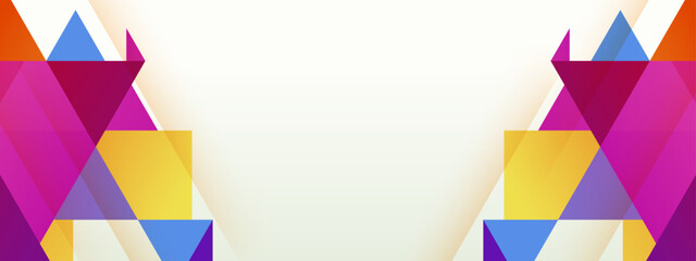 Geometric background with gradients and colorful shape