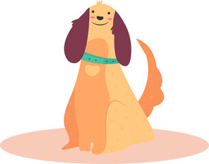 Dog in simple flat style