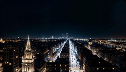 The Captivating Beauty of the Capital City's Illuminated Skyline ai generated