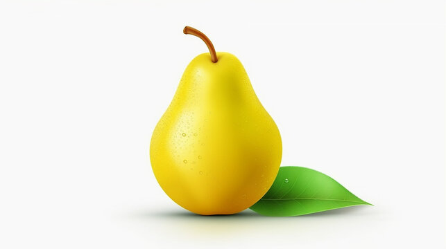 pear on a white