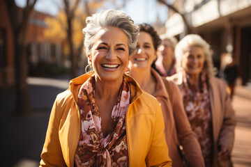 Group of smiling women. Generative Ai