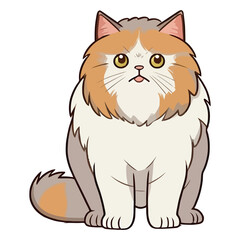 Obraz premium Majestic Feline Beauty: Cute Cat British Longhair