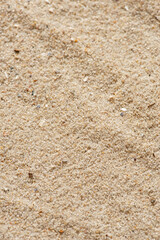 The texture of the sand about the footprints of hands and feet