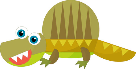 cartoon happy and funny colorful prehistoric dinosaur dino smiling friendly isolated illustration for kids © honeyflavour
