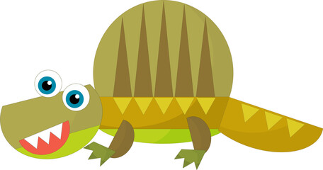 cartoon happy and funny colorful prehistoric dinosaur dino smiling friendly isolated illustration for kids © honeyflavour