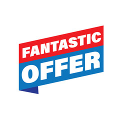 Fantastic Offer label speech bubble