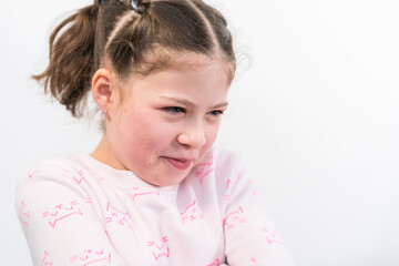 Little girl with rainbow braces