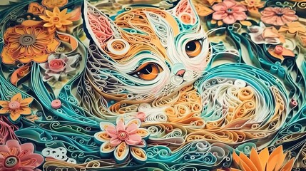 Paper abstract cat. Generative AI