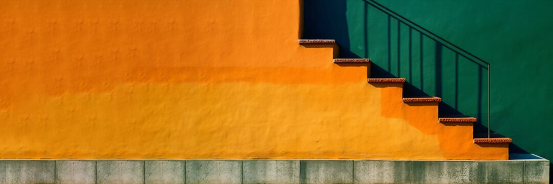 minimalist colorful staircase