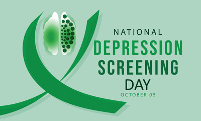 National Depression Screening day. background, banner, card, poster, template. Vector illustration.