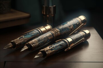 vintage pens, Generative AI
