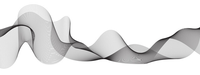 Abstract grey smooth element swoosh speed wave modern stream background. Abstract wave line for banner, wallpaper background with wave design. Abstract business wave curve lines background.