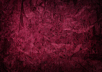 Grunge red rumpled background texture with stains
