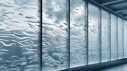 Frosted glass panels texture. Generative AI