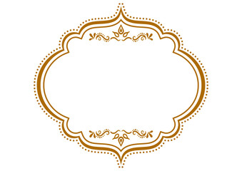 インド風の飾りフレーム。ベクターデータ。
