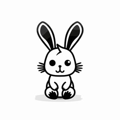 Fototapeta na wymiar Bunny hand-drawn illustration. Bunny. Vector doodle style cartoon illustration
