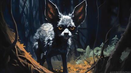 Chupacabra. Fictional scary creature from Puerto Rico, Mexico, Latin America.