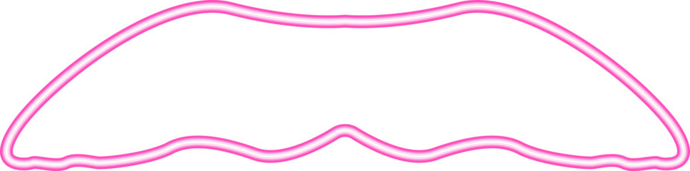 Moustache Neon. Moustache Icon Line Neon. Moustache Neon Signboard Icon. Moustache Neon Icon. Neon Moustache Outline Icon. Vector illustration. Elements for design. Flat design.