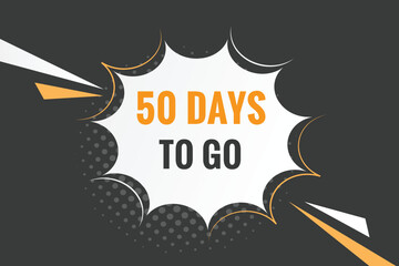 50 days to go countdown template. 50 day Countdown left days banner design