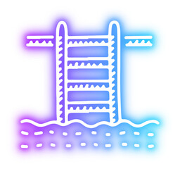 Set of Sport icon neon