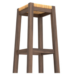 3D rendering illustration of a wooden stool