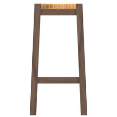 3D rendering illustration of a wooden stool