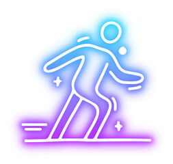 Set of Sport icon neon