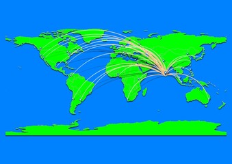 Naklejka premium Vibrant Kandy, Sri Lanka map - Export concept map for Kandy, Sri Lanka on World map. Suitable for export concepts. File is suitable for digital editing and prints of all sizes.