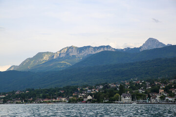 Blue lake with Beautiful Mountain Landscape in the background