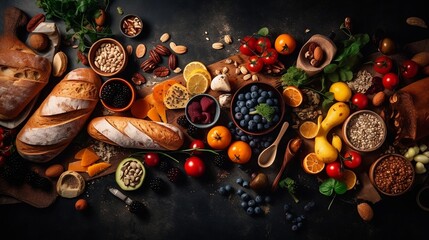 food background. Generative AI