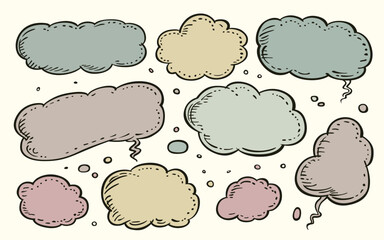 Sticker collection information massage chat, banner frame. Vector illustration