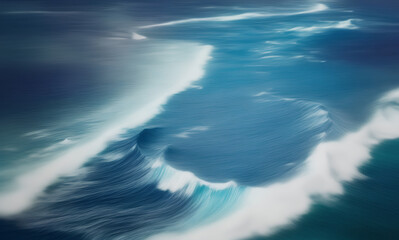 Digital illustration of blue ocean waves background image