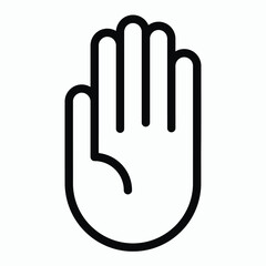 Hand icon vector, filled flat sign, solid pictogram isolated on white, logo illustration stock illustration