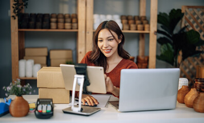 A Small business owner is live streaming to sell vases online. Manage e-commerce inventory, process...