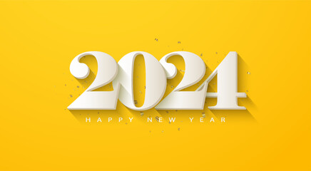 2024 Happy New Year Background Illustration